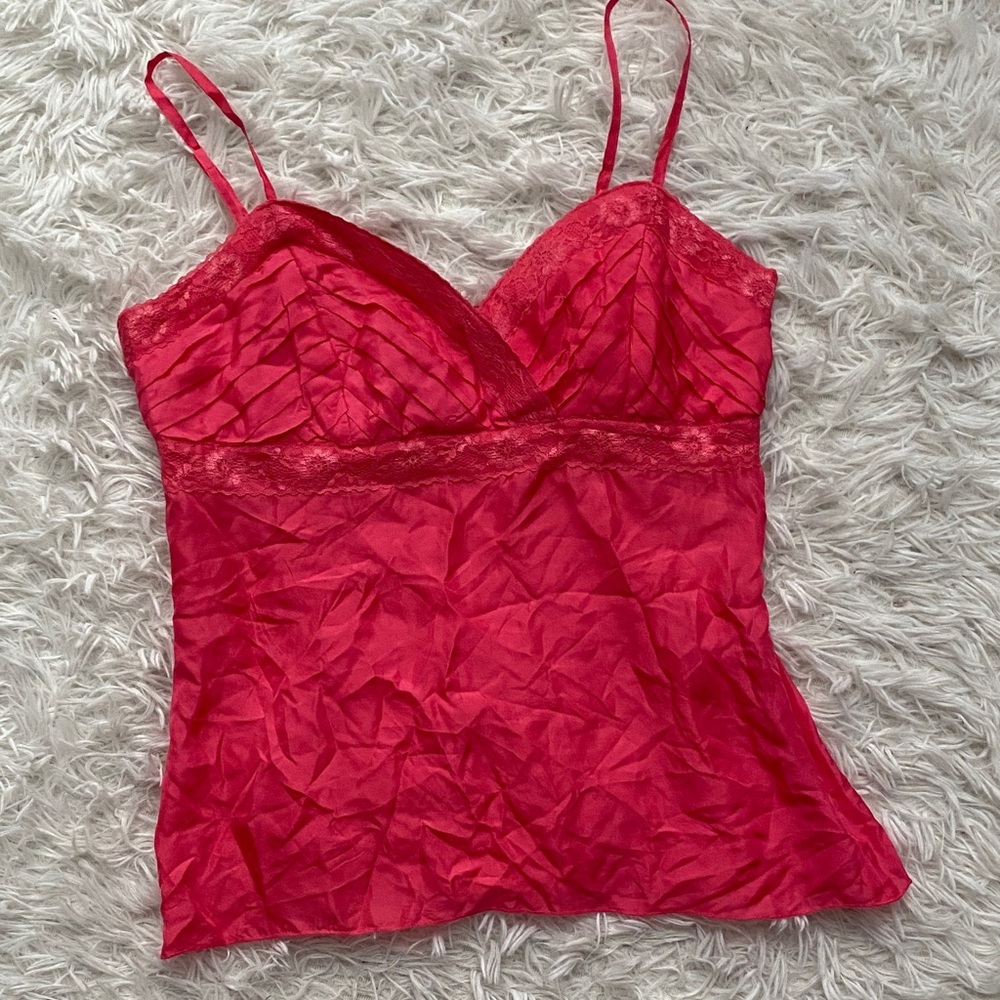 Carole Little Y2K silk Lace Camisole Top